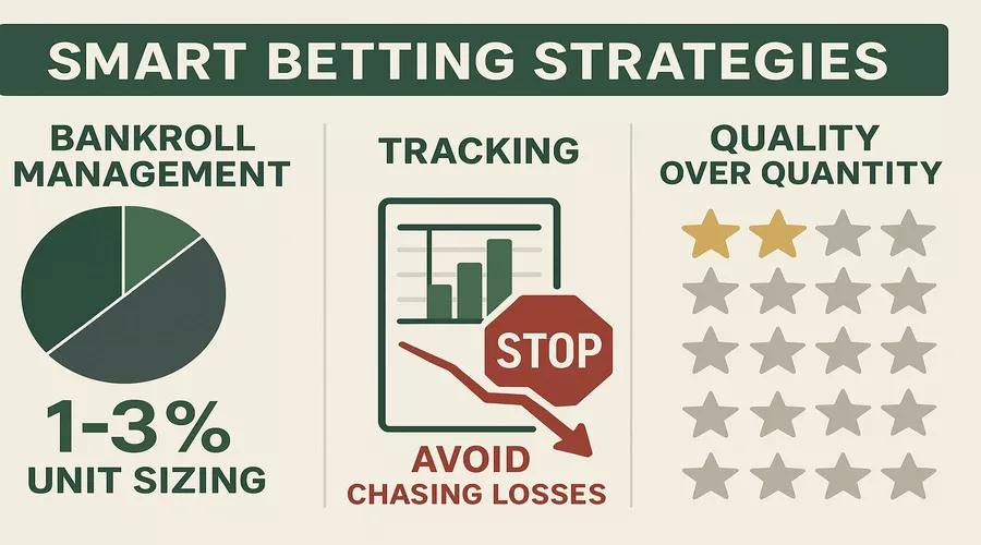 Smart betting strategies including bankroll management and tracking