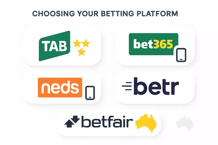 Comparison of major Australian bookmakers showing strengths and features